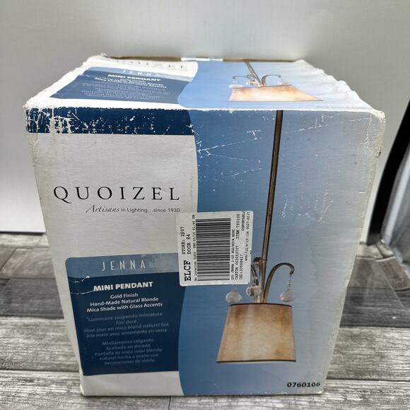 Quoizel Jenna Gold Pendant Light hand-made natural blonde {E8} - Picture 9 of 9